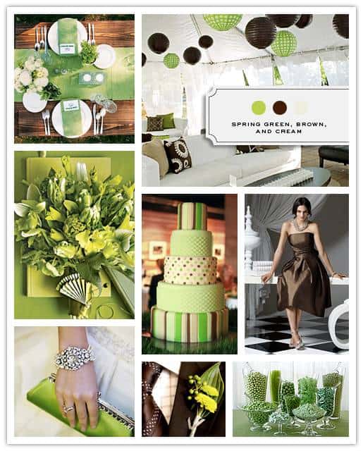 Green, Brown and Cream Color Palette