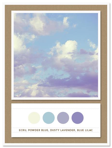 Color Card 039 Ecru Powder Blue Dusty Lavender Blue Lilac