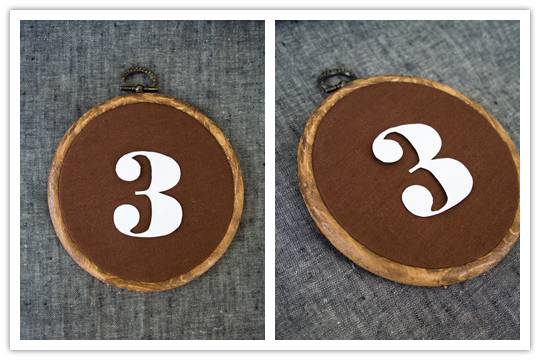 Do It Yourself Project Embroidered Table Numbers