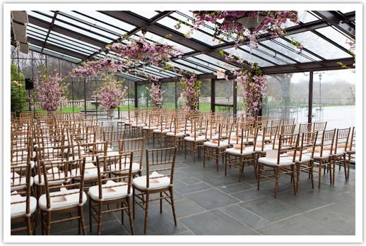  empty solarium into a very romantic space perfect for an indoor wedding