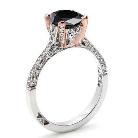 Tacori Black Diamond Engagement Ring
