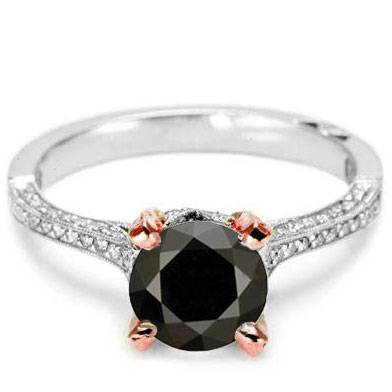 Tacori Black Diamon Engagement Ring