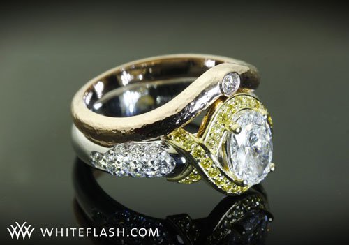 White Flash Engagement Ring