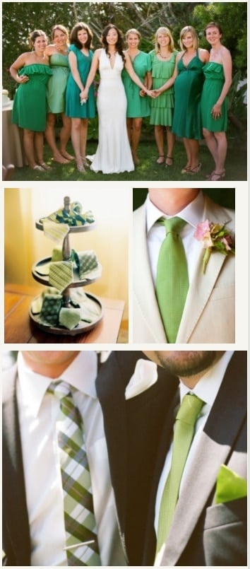 Green Wedding Party