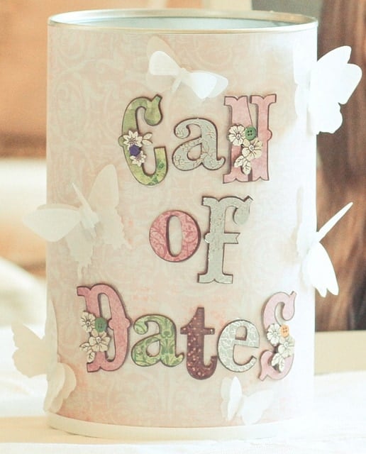 Can of Dates for Bridal Shower