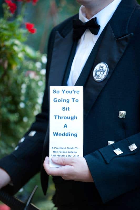 The Oh So Hilarious Wedding Funny Wedding Program