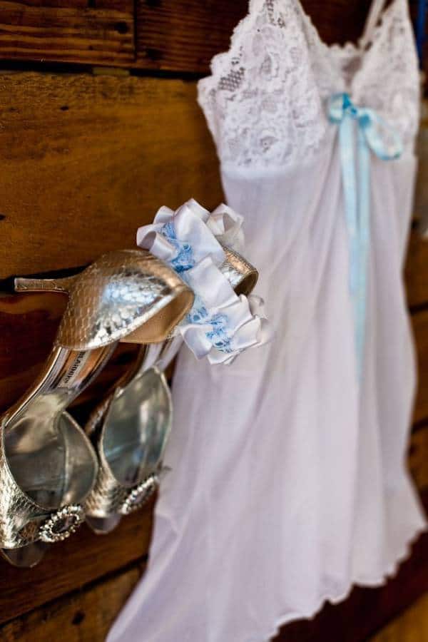Bridal Lingerie with Blue Ribbon