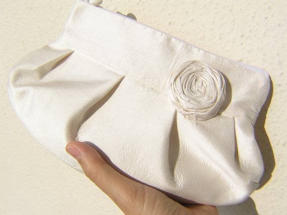 Simple Silk Bridal Clutch