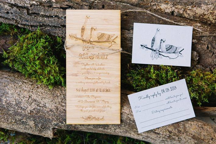wooden wedding planner