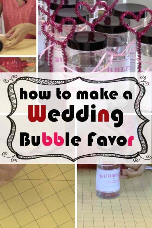 diy wedding bubble favor