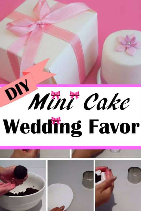 diy mini cake wedding favor