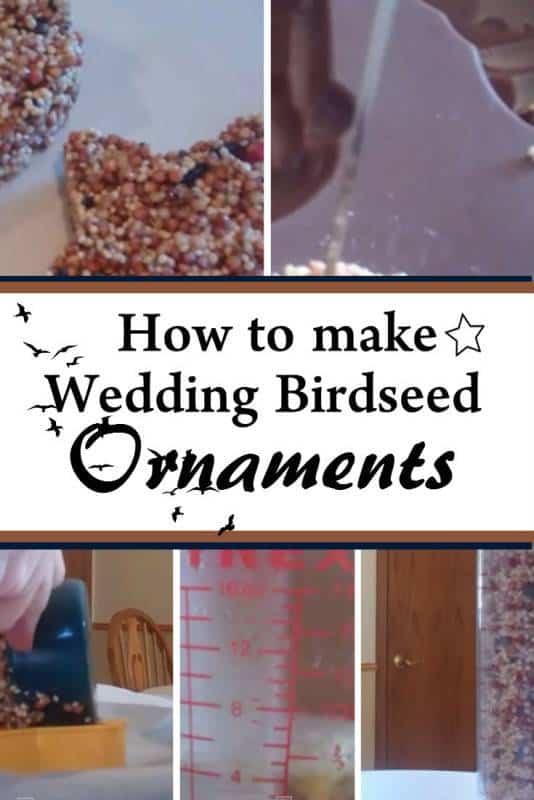wedding birdseed ornaments