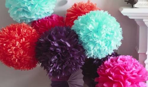 Diy wedding paper poms