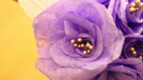 diy lavender crepe paper flower