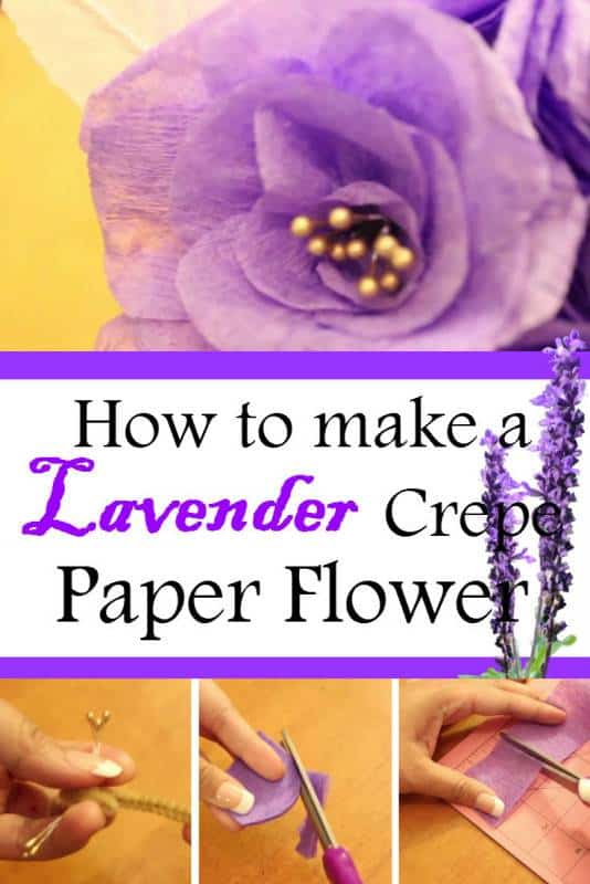 diy lavender crepe paper flowers