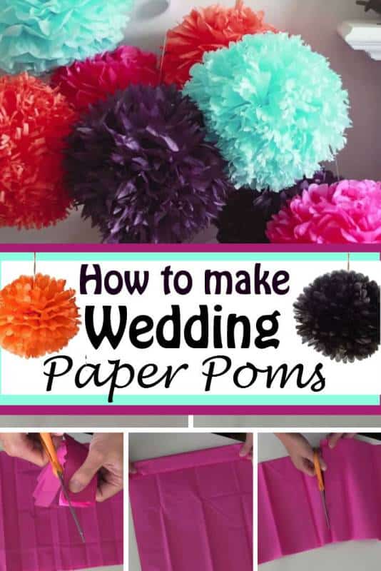diy wedding paper poms