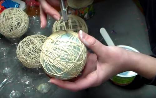 diy string wedding ornament