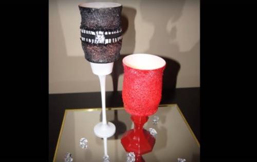 diy snow candle holder