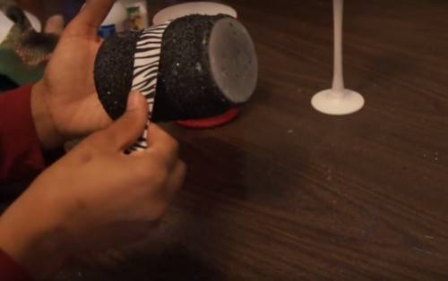 diy snow candle holder