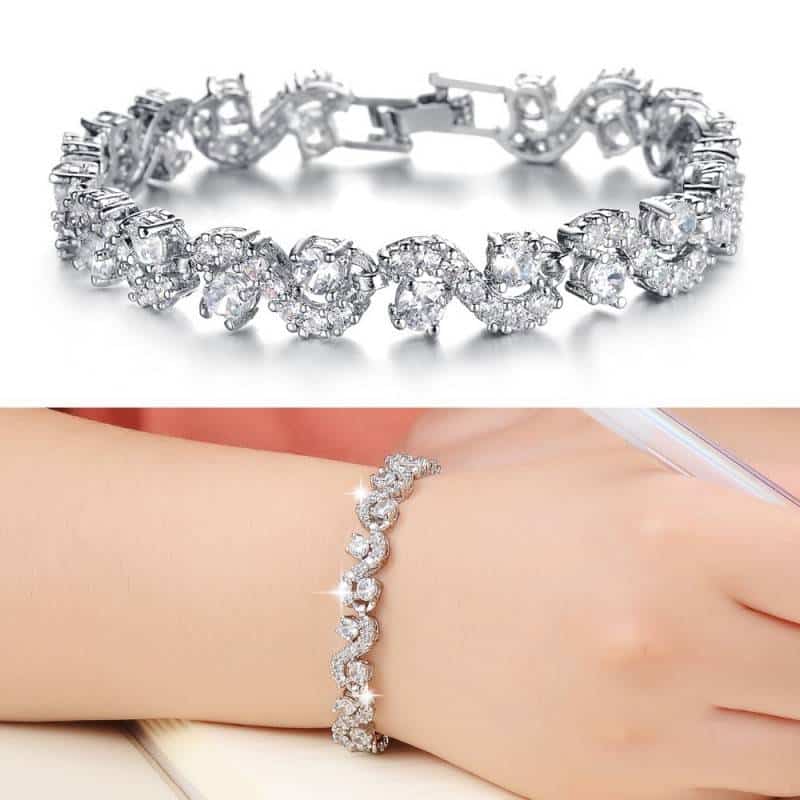Brand-Best-Gift-For-Girl-Luxury-White-Blue-CZ-Diamond-Bracelets-Bangles-Top-Quality-White-Gold