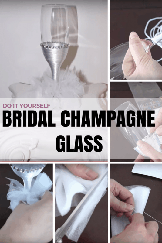 DIY Bridal Champagne Glass