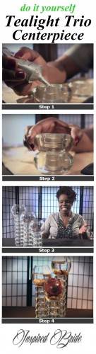 diy tealight trio centerpiece
