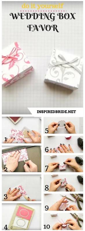diy wedding box favor