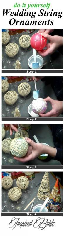 diy wedding string ornaments