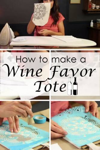 DIY Wine Tote Wedding Favor