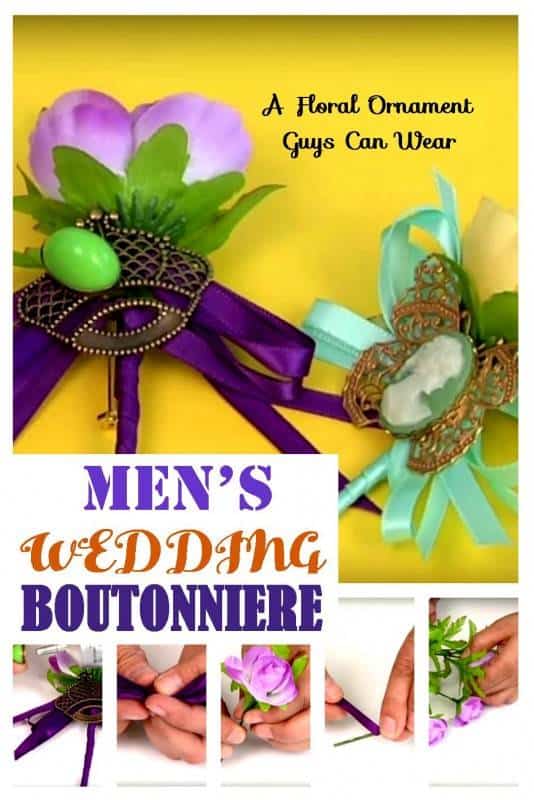 mens wedding boutonniere diy
