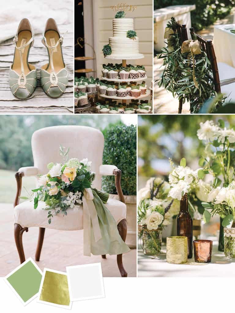 Fall Wedding Color Palettes - Pastel emerald