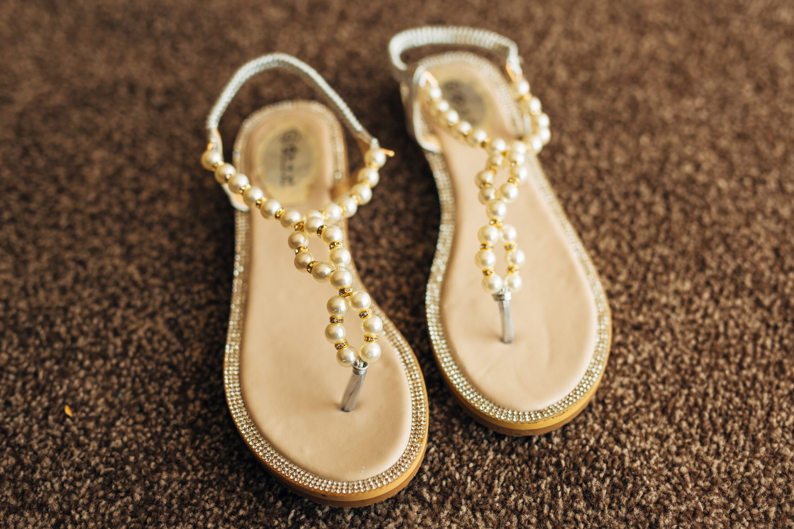 Sandals as non-traditional wedding shoes