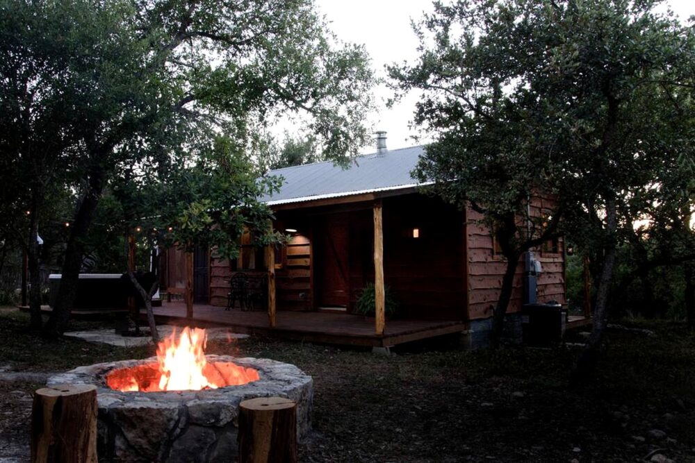 Clothing-Optional: 10 Romantic Couples Private Hot Tub Retreats 29 Luxurious Vintage Style Cabin Rental for Romantic Getaways and Texas Hill Country Vacations