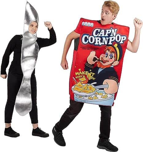Cereal Killer Halloween Couples Costume - Funny Breakfast Food &amp; Knife Outfits
