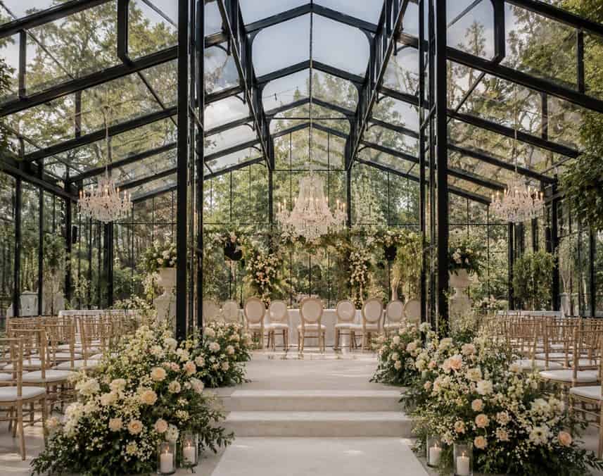 Planning a Wedding Under Glass: Glass Greenhouse Wedding Tips 8 Planning a Wedding Under Glass: Glass Greenhouse Wedding Tips 7