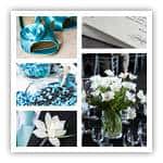 Turquoise, Black and White