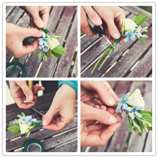 Do It Yourself Project: Something Blue Boutonniere 6