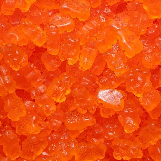 Candy Buffet: Orange and White Orange Gummy Bears