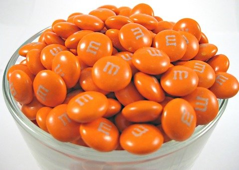 Candy Buffet: Orange and White Orange M&M's