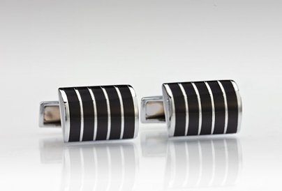 Color Coordinating Your Wedding Ensemble with Bows-n-Ties Domed Cufflinks in Silver and Black