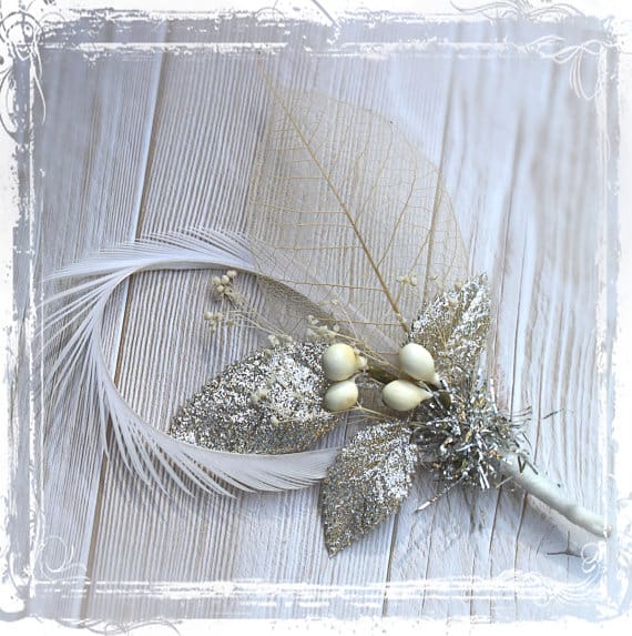 Alternatives to Flowers: 4 Etsy Indie Artist Boutonnières Winter Boutonniere