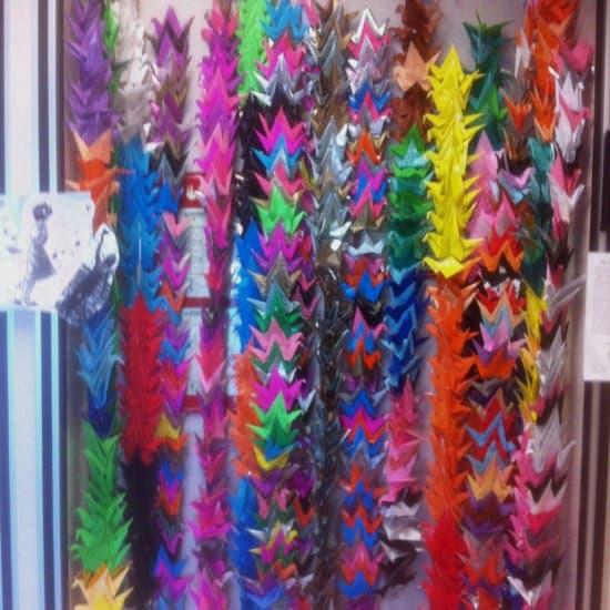 Strung Paper Cranes