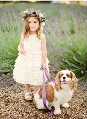 Flower Girl and Dog