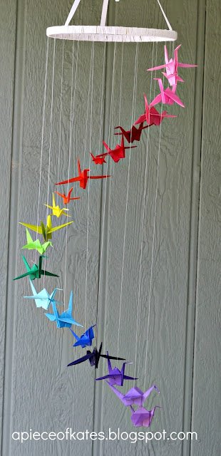 origami crane paper hanging decorations cranes mobile