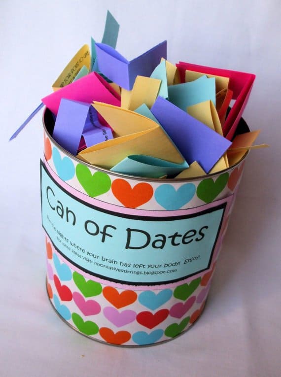 Fun Wedding Shower “Can of Dates” Idea Can of Dates