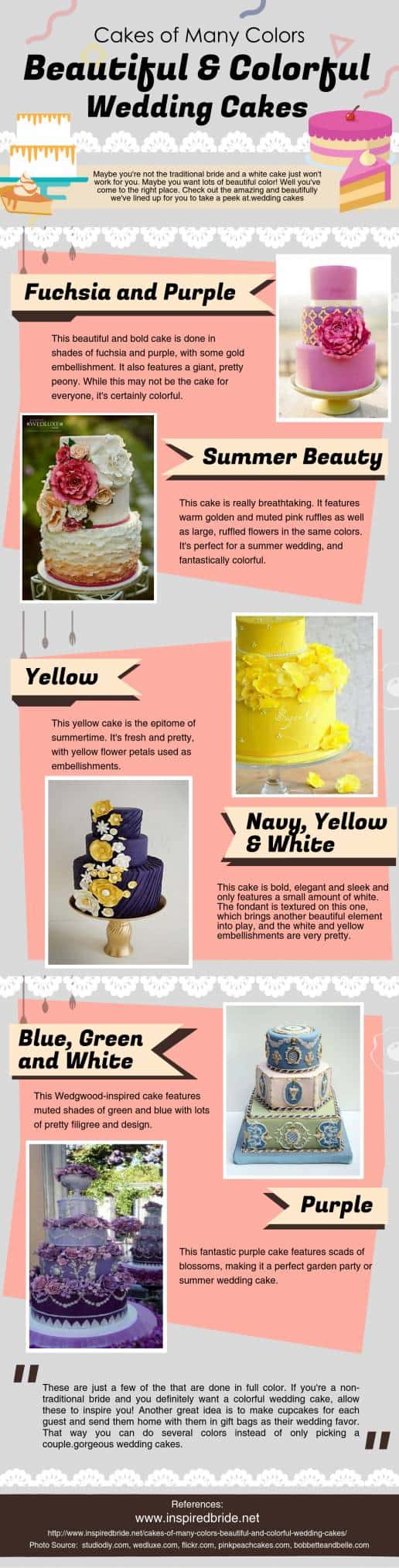 Cakes of Many Colors: Beautiful and Colorful Wedding Cakes 3