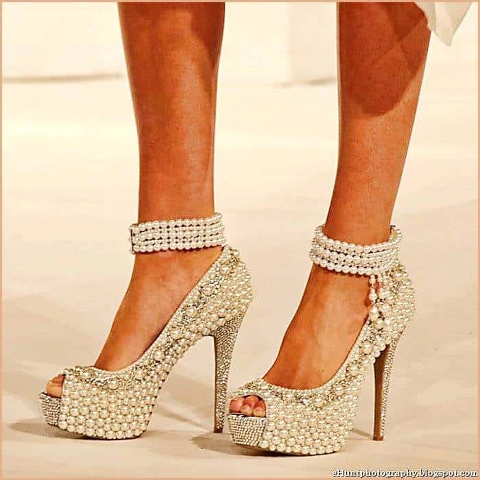Pearl Encrusted Wedding Shoes