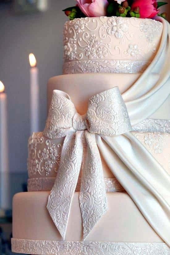 Wedding Cake with Bow