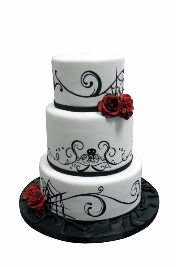 Creepy Spooky Halloween Wedding Cakes