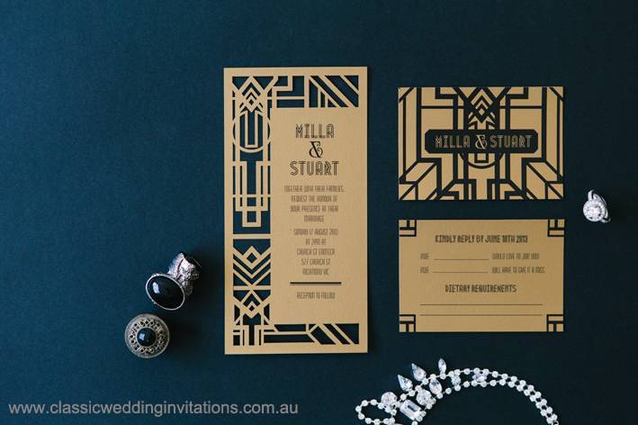 DL range laser cut invite